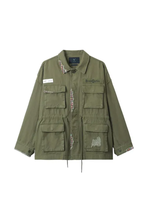 FIVE CM patchwork jacket Green 5CXLJM00403X