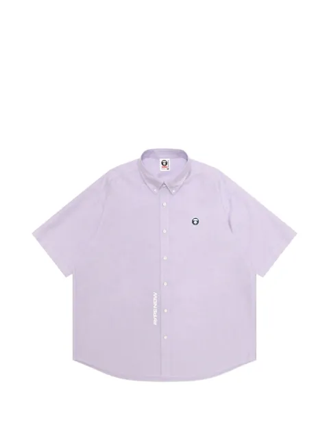 AAPE BY *A BATHING APE® logo button-up shirt Purple ASR8559XXQ