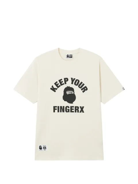 FINGERCROXX graphic print T-shirt Neutrals FFXTEM01251X