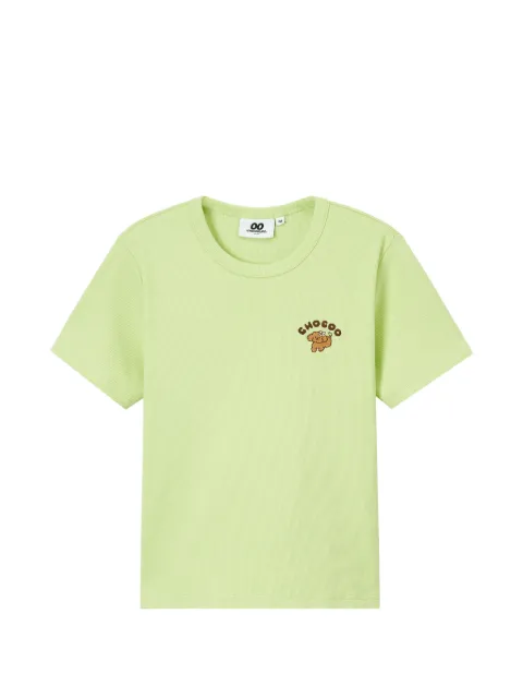 CHOCOOLATE embroidered-detail cotton T-shirt Green B1XTEW01027X