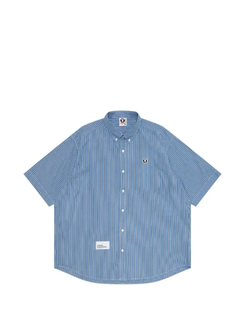 AAPE BY *A BATHING APE® striped patch shirt Blue AAPSRM8561XAQ