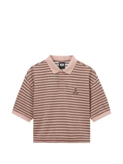 FINGERCROXX striped polo shirt Pink FFXPOW01417Y
