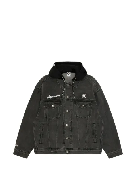 AAPE BY *A BATHING APE® hooded cotton jacket Grey AAPLJM7641XXQ