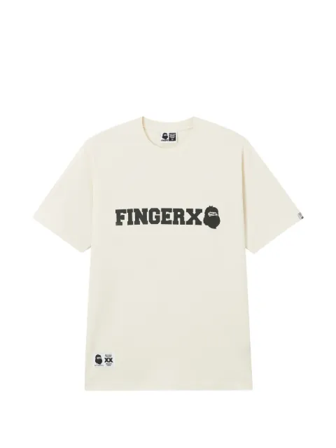 FINGERCROXX logo T-shirt Neutrals FFXTEM01253X