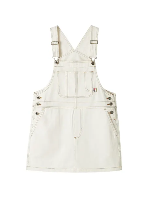 FINGERCROXX buckled overall dress White FFXDSW01382X