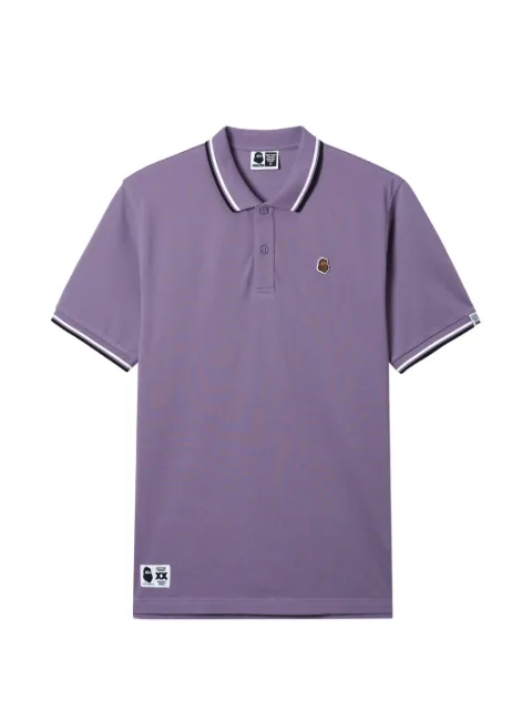 FINGERCROXX logo-appliqué polo shirt Purple FFXPOM01257X