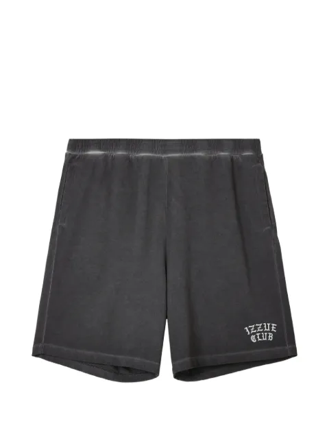 izzue logo-detail cotton shorts Grey IZXSPM00483X
