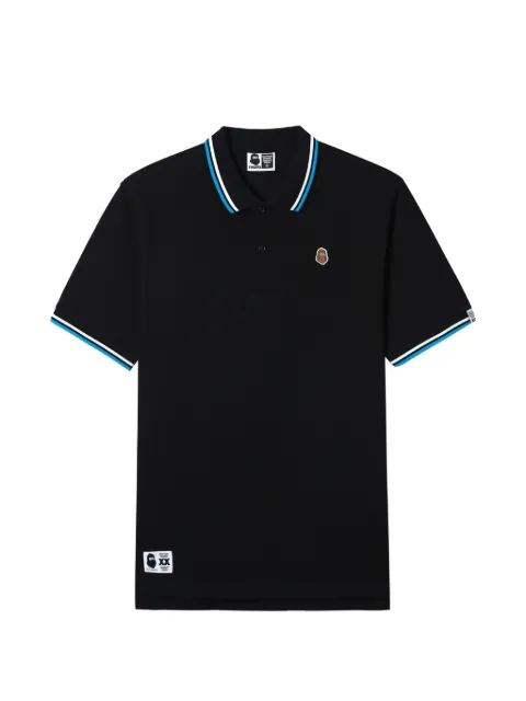 FINGERCROXX logo-appliqué polo shirt Black FFXPOM01257X