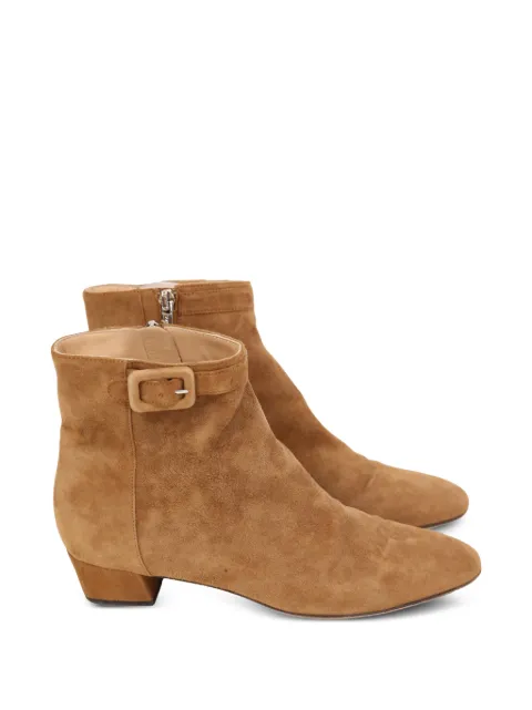 Sergio Rossi Vintage buckle-detail ankle boots Brown TONPUHKSH451387W