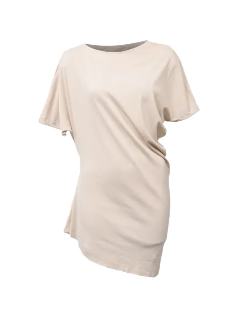 Jil Sander Pre-Owned short-sleeve drapped T-shirt Neutrals NAPPUHKCL505856W