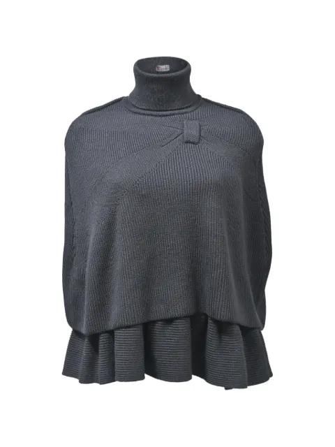 Red Valentino Vintage roll-neck cape sweater Grey NAPPUHKCL508300W