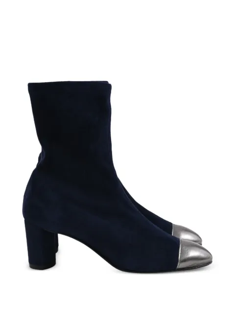 Stuart Weitzman Fernanda cap-toe ankle boots Blue NAPPUHKSH617346W