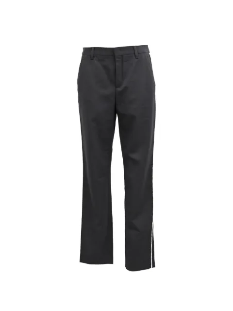 Miu Miu Pre-Owned crystal-embellished trousers Black TONPUHKCL644167W