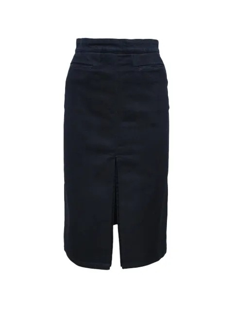 Stella McCartney Pre-Owned denim midi pencil skirt Blue NAPPUHKCL444058W