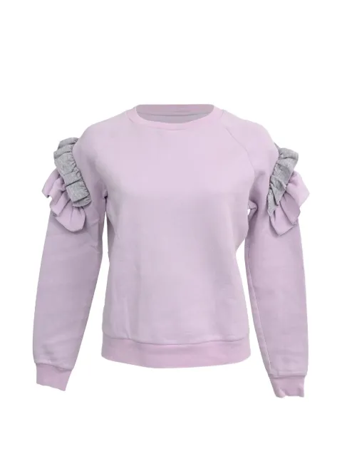 Stella McCartney Pre-Owned ruffled-shoulder sweatshirt Purple NAPPUHKCL624876W