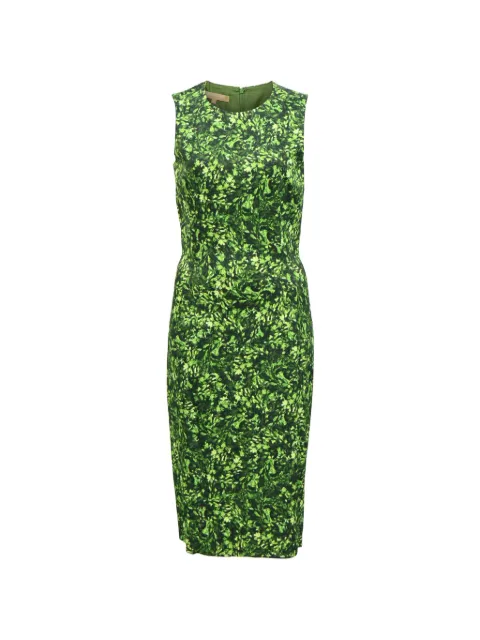 Michael Kors Vintage foliage-print midi dress Green NAPPUHKCL458660W