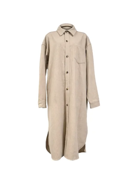 The Frankie Shop button-fastening long coat Neutrals NAPPUHKCL455397W