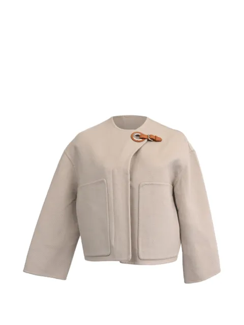 Hermès Pre-Owned buckle-detail jacket Neutrals NAPPUHKCL647780W