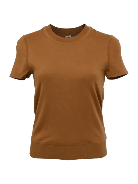 Hermès Pre-Owned crew-neck short-sleeved T-shirt Brown NAPPUHKCL594791W