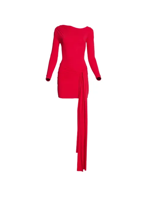 AXEL 113 Tina long-sleeve draped mini dress Red TINALONGSLEEVESDRESS
