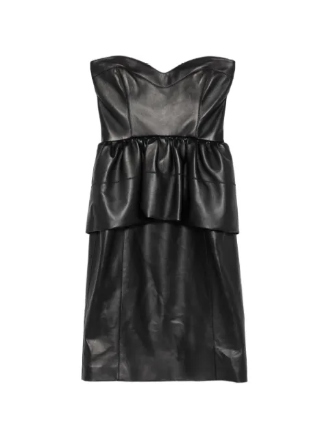 FENDI strapless peplum midi dress Black FPB661AW7A