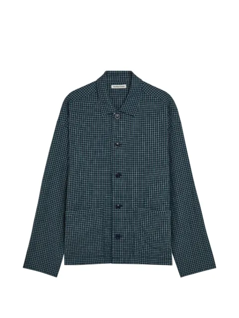 YMC PJ check shirt Blue U2AAB