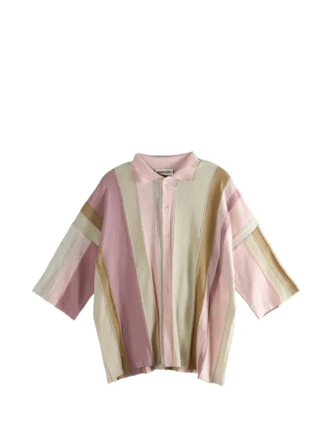 Casey Casey striped buttoned shirt Pink 26FK042