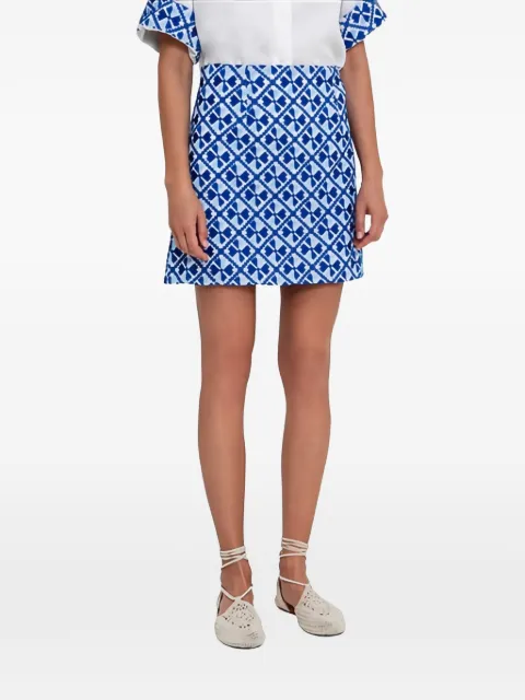 GREEK ARCHAIC KORI printed mini skirt Blue S26K4062031