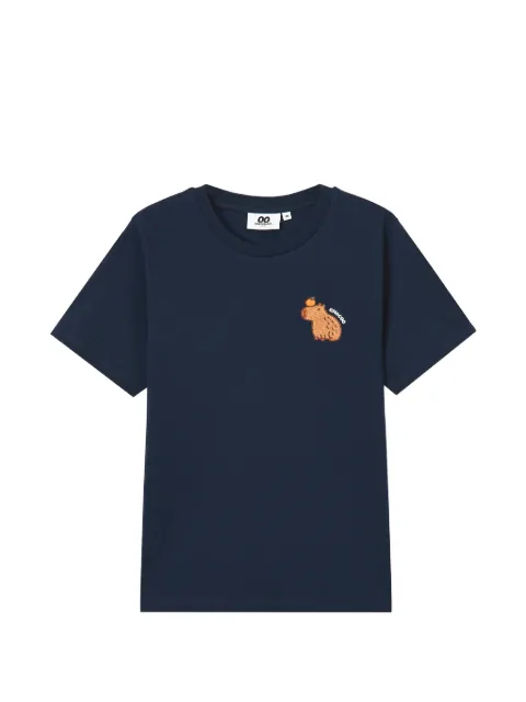 CHOCOOLATE embroidered-detail cotton T-shirt Blue B1XTEW01044X