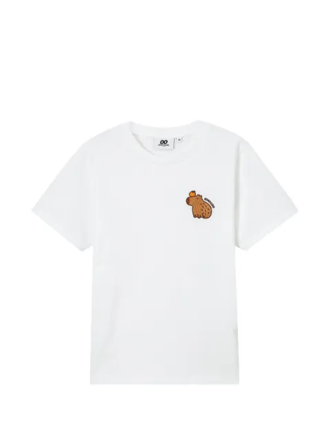 CHOCOOLATE embroidered-detail cotton T-shirt White B1XTEW01044X