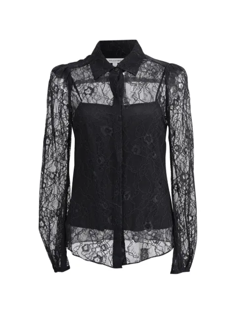 DVF Diane von Furstenberg Mariah lace shirt Black NAPPUHKCL626958W