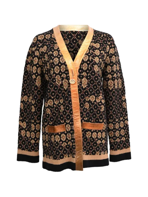 CHANEL Pre-Owned patterned tweed cardigan Black NAPPUHKCL624382W