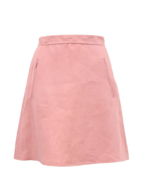 Valentino Garavani Pre-Owned A-line linen mini skirt Pink NAPPUHKCL458349W