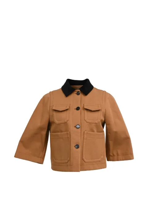 Loewe Pre-Owned 2025 corduroy-collar shirt jacket Brown NAPPUHKCL624869W