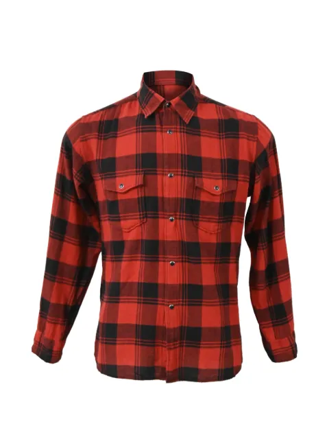 Saint Laurent Pre-Owned plaid-pattern shirt Red MRPPUHKCL448442M