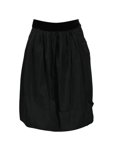 Louis Vuitton Pre-Owned Midi cotton skirt Black TONPUHKCL423346W
