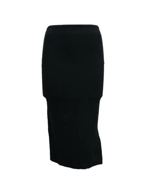 JOSEPH knitted slit midi skirt Black NAPPUHKCL632269W