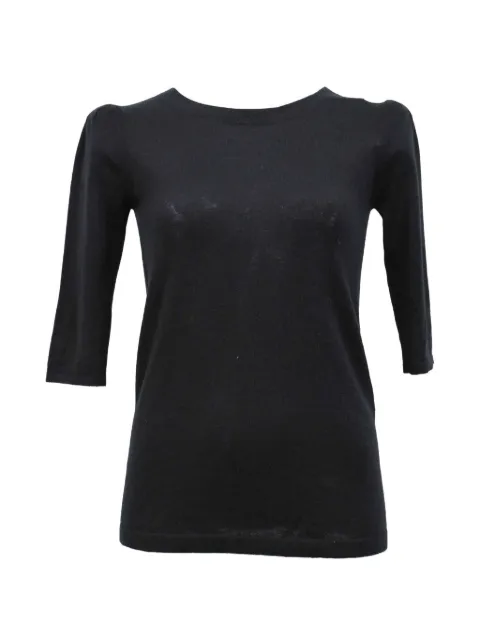 Valentino Garavani Pre-Owned quarter-sleeve top Black TONPUHKCL466077W