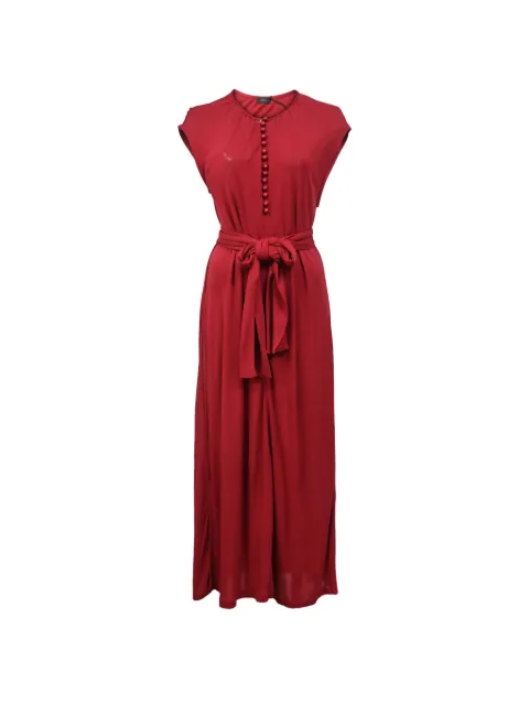 JOSEPH Romy button-fastening midi dress Red TONPUHKCL462680W