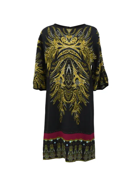 Etro Vintage printed midi dress Black NAPPUHKCL464411W