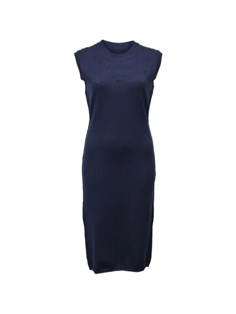 Lanvin Pre-Owned 2013 knitted midi dress Blue NAPPUHKCL556235W