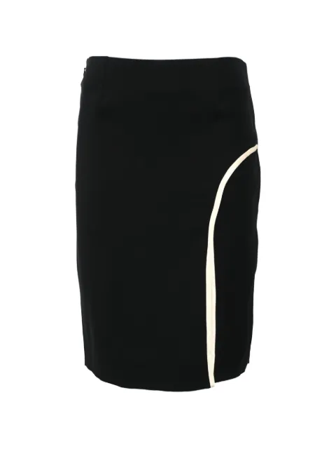 Lanvin Pre-Owned piped-trim mini skirt Black NAPPUHKCL444071W