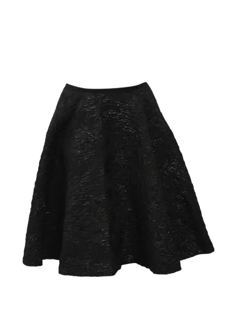 Lanvin Pre-Owned jacquard A-line mini skirt Black NAPPUHKCL424393W