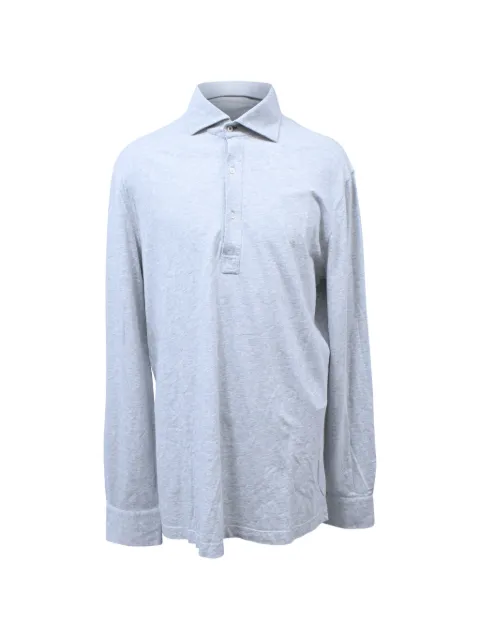 Brunello Cucinelli Vintage long-sleeve polo shirt Grey MRPPUHKCL507837W