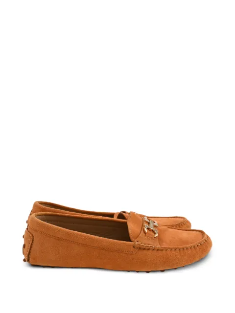 Ferragamo Pre-Owned Gancini-plaque loafers Brown NAPPUHKSH617343W