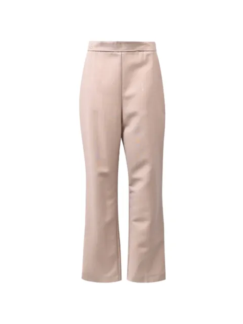 Fendi Pre-Owned logo-embroidered high-rise trousers Neutrals NAPPUHKCL508302W