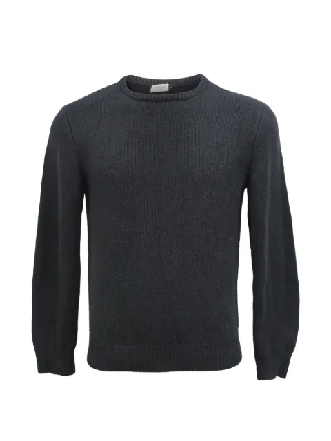 Saint Laurent Pre-Owned knitted crew-neck sweater Black MRPPUHKCL465218M