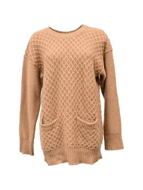 Marni Pre-Owned patch-pocket knitted sweater Brown NAPPUHKCL556213W
