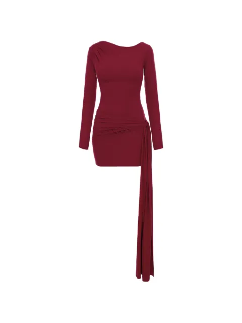 AXEL 113 Tina knot long-sleeve mini dress Red TINALONGSLEEVESDRESS