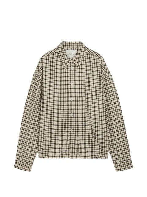 Studio Nicholson checked-pattern button-fastening shirt Neutrals NOSTRASNM14